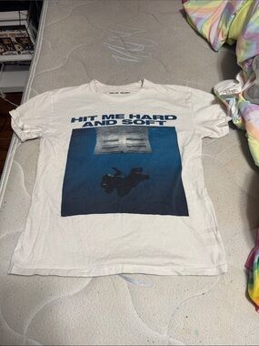 Hit Me Hard And Soft Graphic Tee - White